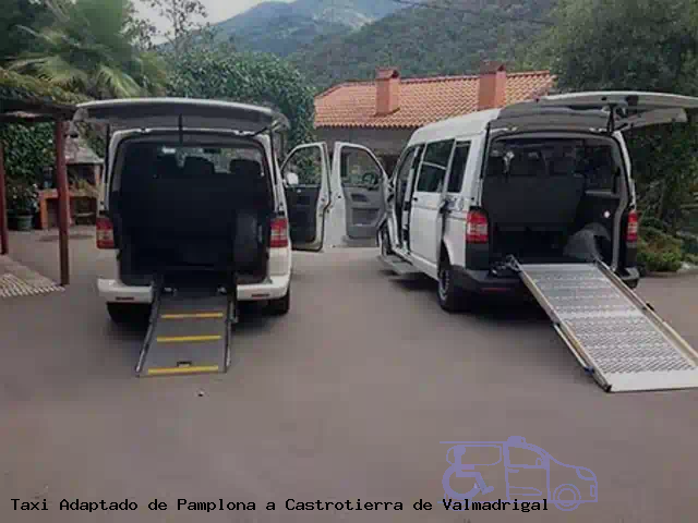 Taxi accesible de Castrotierra de Valmadrigal a Pamplona